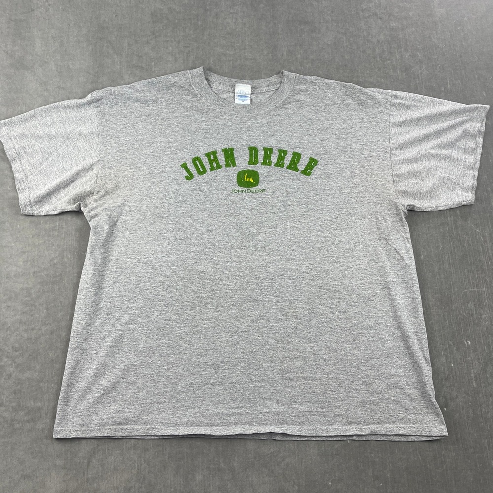 John Deere M&O Men X-Large Gray‎ Graphic T-Shirt HeavyWeight Cotton Blend
